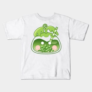 Genshin Impact - Cute Slime Dendro Boba Kids T-Shirt